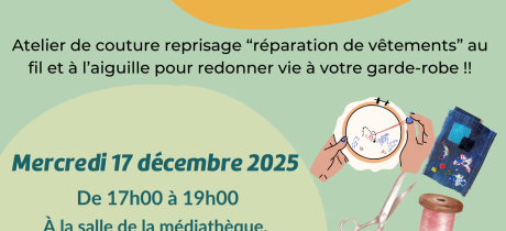 Atelier couture : réparation de vêtements