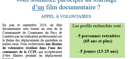 Casting Mobilité : pour un documentaire sur les habitudes de déplacements des habitants Casting Mobilité : pour un documentaire sur les habitudes de déplacements des habitants
