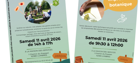 NOUVEAUTE : Journée jardin au naturel le 11 avril 2026